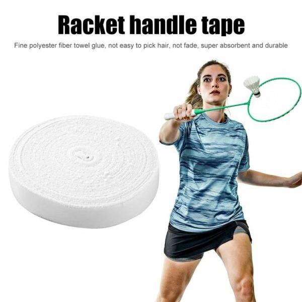 Badminton |   10m Badminton Tennis Racket Overgrips Anti Skid Towel Glue Grip Tape Accessories