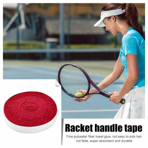 Badminton |   10m Badminton Tennis Racket Overgrips Anti Skid Towel Glue Grip Tape Accessories