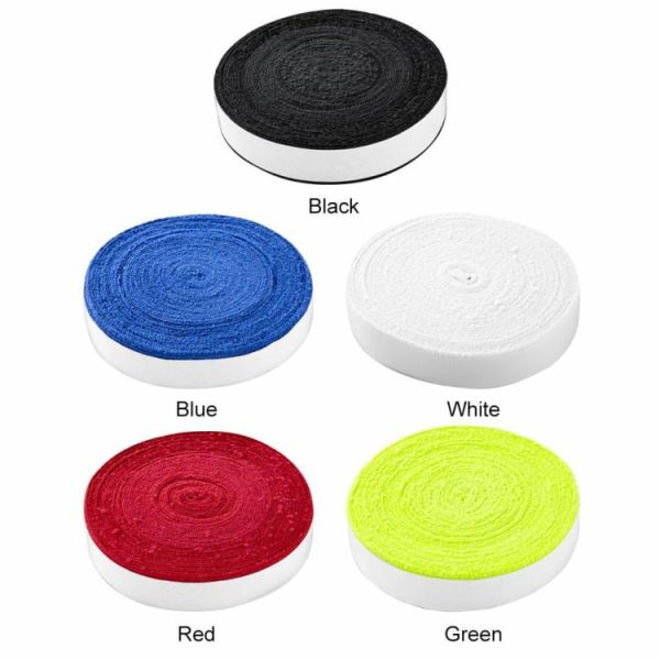 Badminton |   10m Badminton Tennis Racket Overgrips Anti Skid Towel Glue Grip Tape Accessories