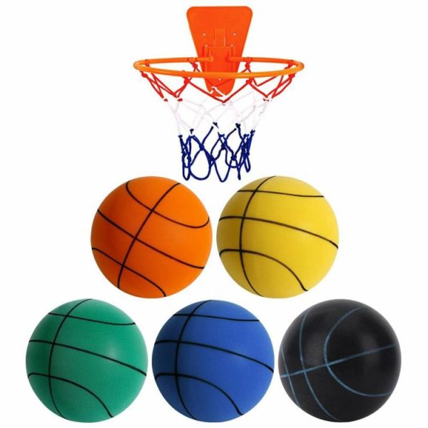 Basketball |   18/21/24cm Easy Grip Silent Ball Size 3/5/7 Silent Basketball Bouncing for Youth