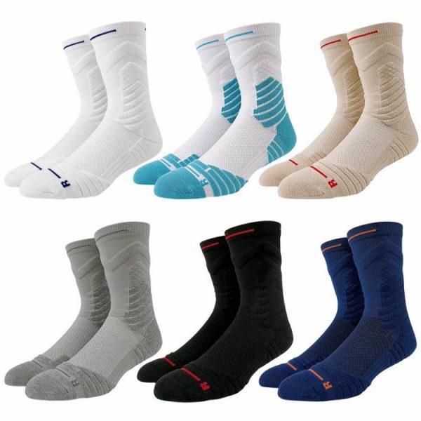 Basketball |   Men Sports Socks Athletic Running Socks Non Slip Soft Hiking Socks for Teen Boys