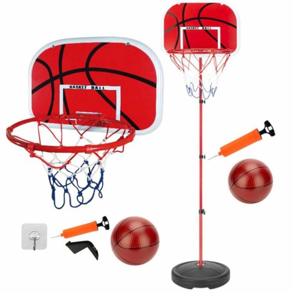 Basketball |   Mini Basketball Hoop Adjustable Basketball Hoop Set Indoor Outdoor Play for Kids