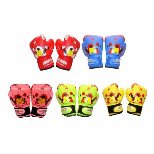 Boxing |   1 Pair Kids Boxing Gloves Workout Exercise Training PU Leather Sports Gym Mitts