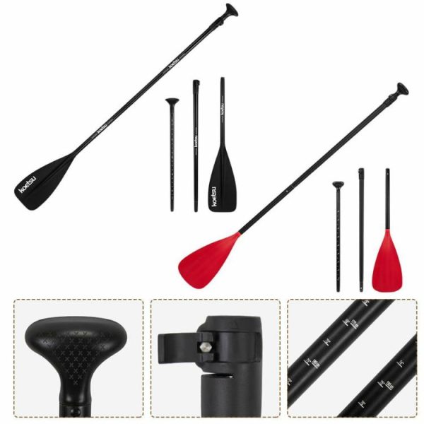 Canoeing |   Double Head Detachable SUP Paddle 3-Piece Kayak Boat Paddle for Boating Kayaking