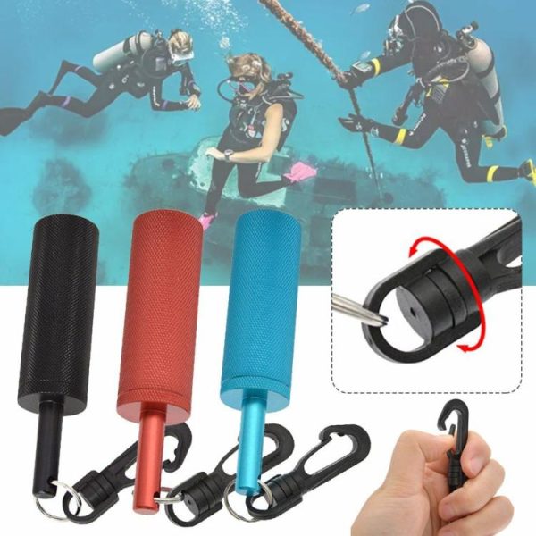 Diving |   Scuba Rattle Stick with 360 Rotating Quick Hook Signal Bell for Diving Scuba