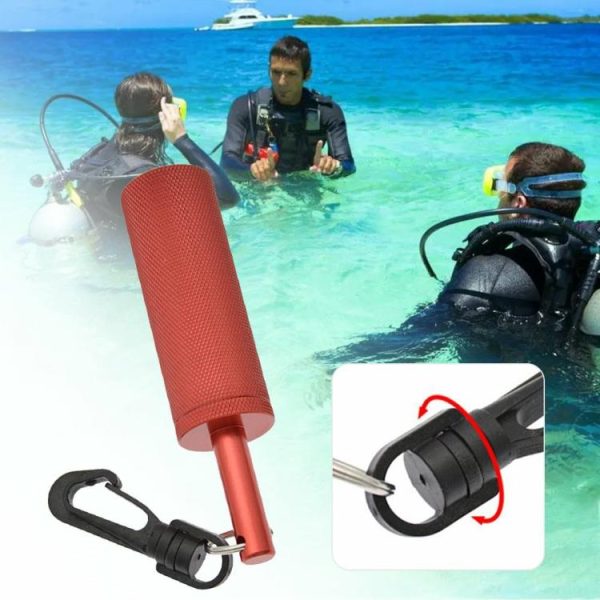 Diving |   Scuba Rattle Stick with 360 Rotating Quick Hook Signal Bell for Diving Scuba