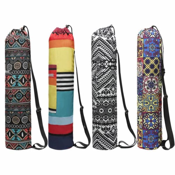 Exercises of Yoga |   Canvas Fitness Cushion Carrier Bags Reflective Zipper Sports Yoga Mat Backpack