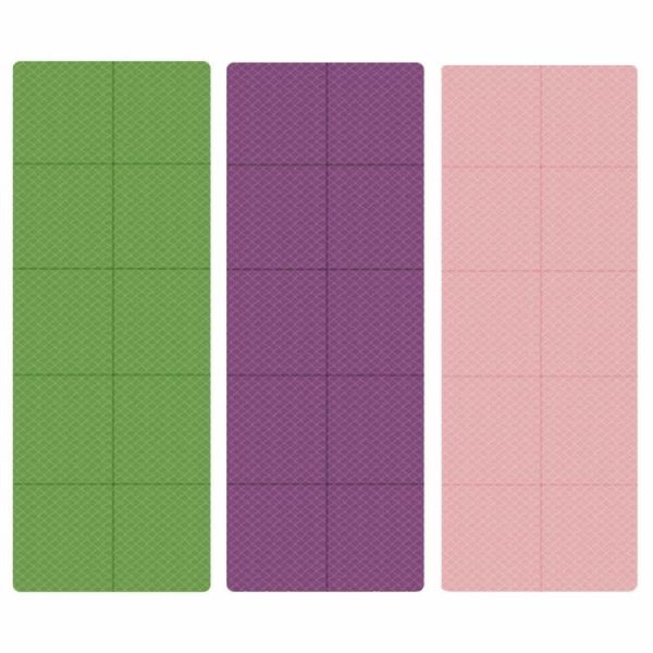 Exercises of Yoga |   Foldable Yoga Mat 4mm Thick Workout Mat Double Sided Non-slip for Travel Picnics