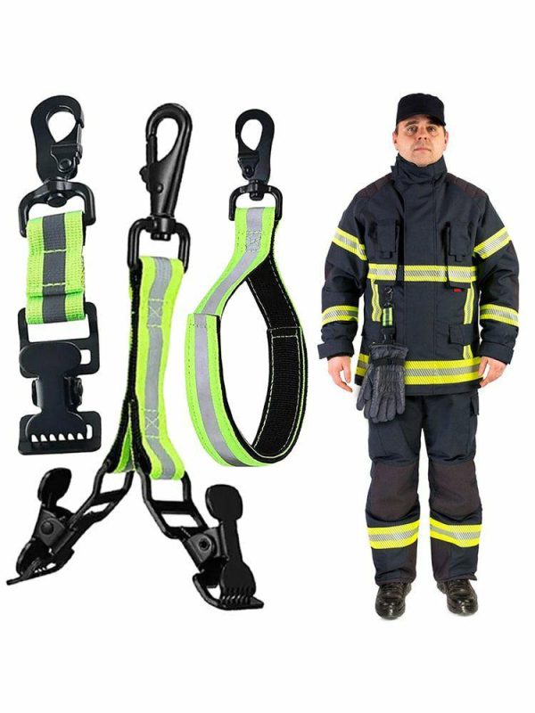 Fishing Clothing |   Firefighter Glove Strap Safety Glove Belt Clip Heavy Duty Fire Gear Accessories