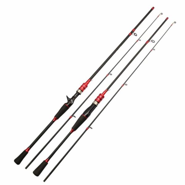 Fishing Gear |   1.65-2.1M Stream Rod 2 Sections Carbon Fiber with Bait Hook Casting Spinning Rod