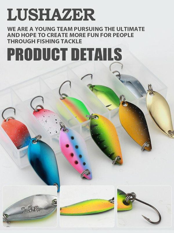 Fishing Gear |   10pcs Metal Spoon Fishing Lures Artificial Sequins Baits for Bass Blackfish