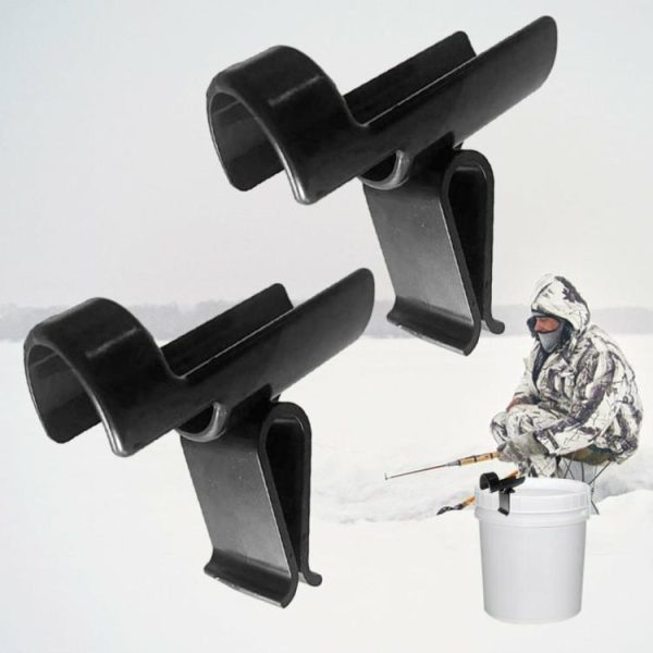 Fishing Gear |   2 Pcs Fishing Rod Rack Bucket Rod Holder Fishing Rod Tool Ice Fishing Rod Holder