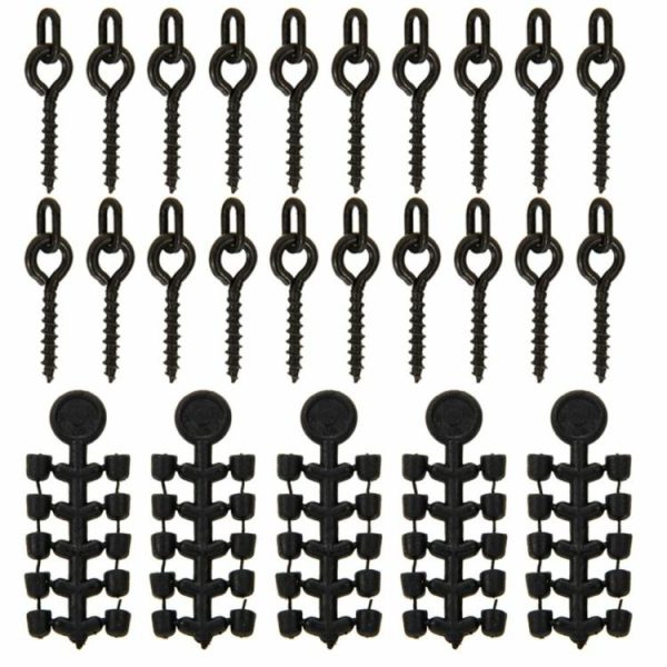 Fishing Gear |   20 Pcs Fishing Screws 50 Pcs Hook Stop Hook Carp Fishing Accessories for Carp