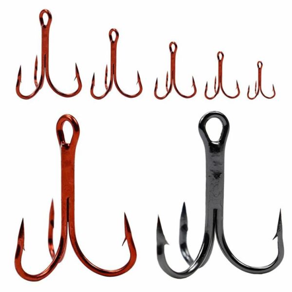 Fishing Gear |   20Pcs Bait Jig Fish Hooks Carbon Steel Fishing Hook Durable for Hard Baits Lures