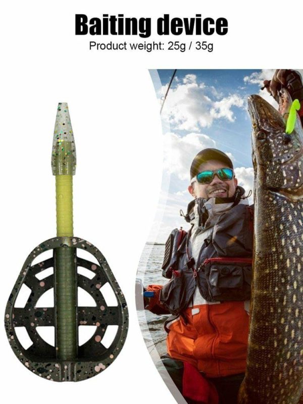 Fishing Gear |   25g/35g Bait Inline Method Feeder Quick Release Carp Feeders Fishing Tackle Tool