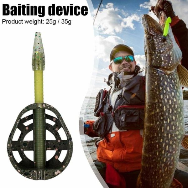 Fishing Gear |   25g/35g Bait Inline Method Feeder Quick Release Carp Feeders Fishing Tackle Tool