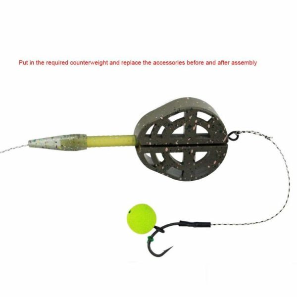 Fishing Gear |   25g/35g Bait Inline Method Feeder Quick Release Carp Feeders Fishing Tackle Tool