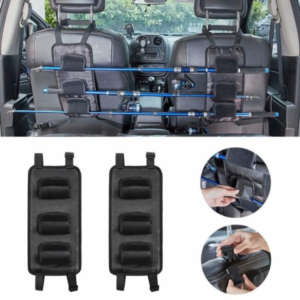 Fishing Gear |   2pcs Car Backseat Fishing Rod Holder Vehicle Fish Pole Organizer Carriers