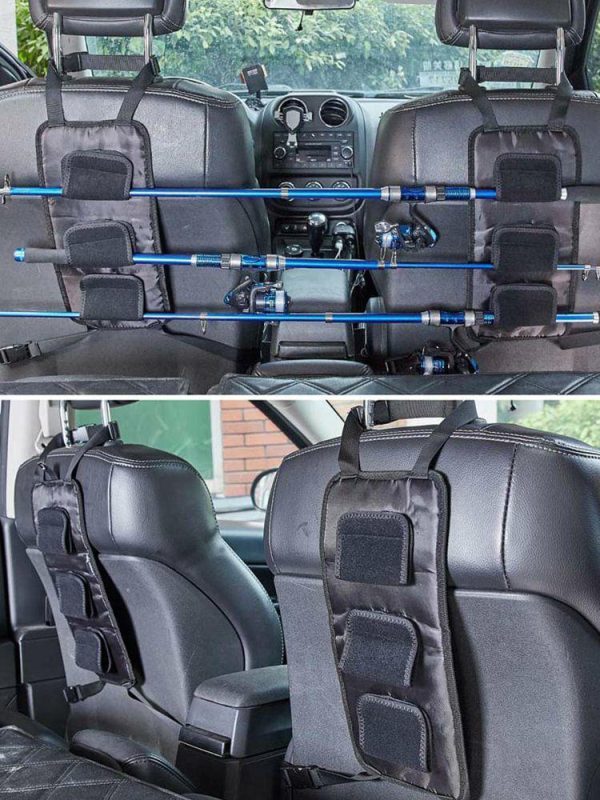 Fishing Gear |   2pcs Car Backseat Fishing Rod Holder Vehicle Fish Pole Organizer Carriers