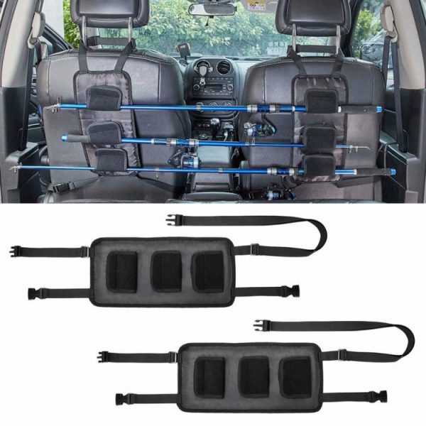 Fishing Gear |   2pcs Car Backseat Fishing Rod Holder Vehicle Fish Pole Organizer Carriers