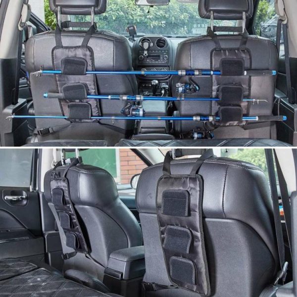 Fishing Gear |   2pcs Car Backseat Fishing Rod Holder Vehicle Fish Pole Organizer Carriers