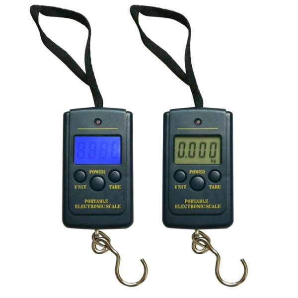 Fishing Gear |   40kg/10g Portable Mini Digital Fishing Scales w/ Hanging Hook Luggage Scale