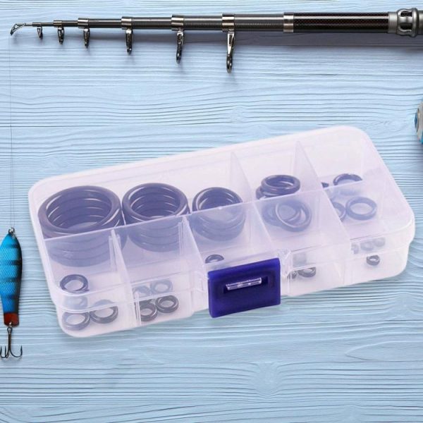 Fishing Gear |   40pcs Fishing Rod Guides Ring Ceramic Guide Ring Rod Repair Replacement Kit