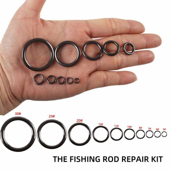 Fishing Gear |   40pcs Fishing Rod Guides Ring Ceramic Guide Ring Rod Repair Replacement Kit