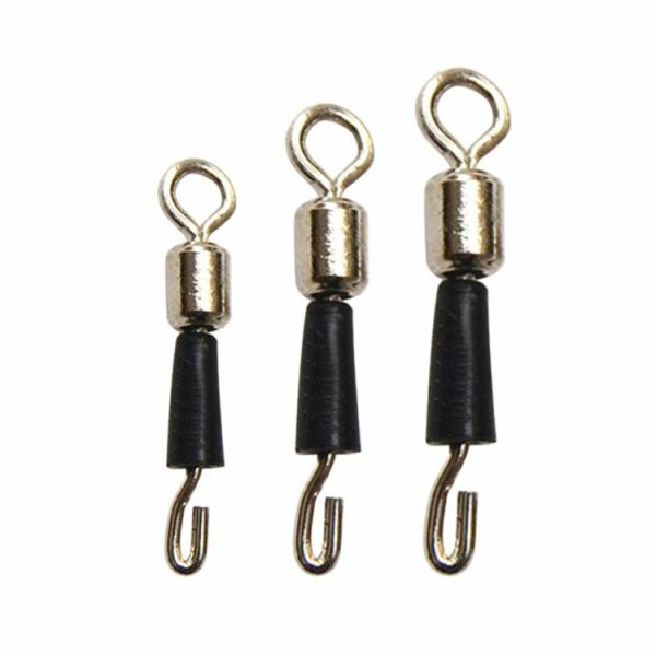 Fishing Gear |   50pcs Fishing Bearing Rolling Swivel Solid Ring Fast Link Hook Connectors