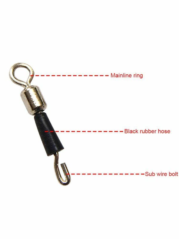 Fishing Gear |   50pcs Fishing Bearing Rolling Swivel Solid Ring Fast Link Hook Connectors