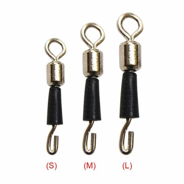 Fishing Gear |   50pcs Fishing Bearing Rolling Swivel Solid Ring Fast Link Hook Connectors