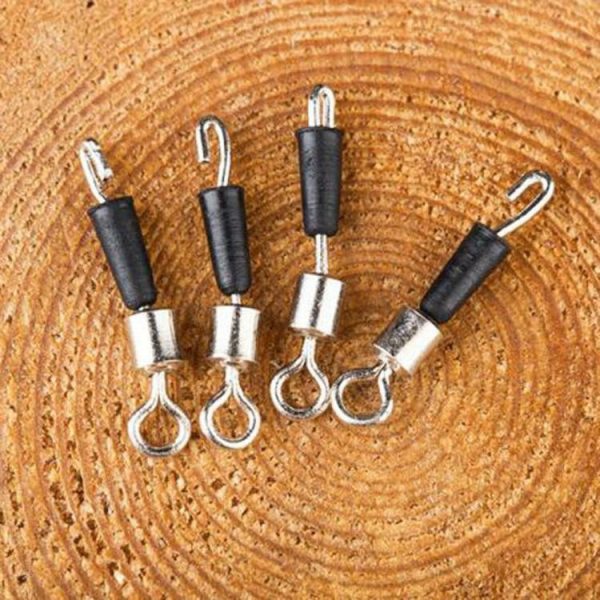 Fishing Gear |   50pcs Fishing Bearing Rolling Swivel Solid Ring Fast Link Hook Connectors