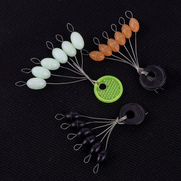 Fishing Gear |   60pcs 10 Group Set Silicone Space Beans Stopper for Fishing Bait Float Tool