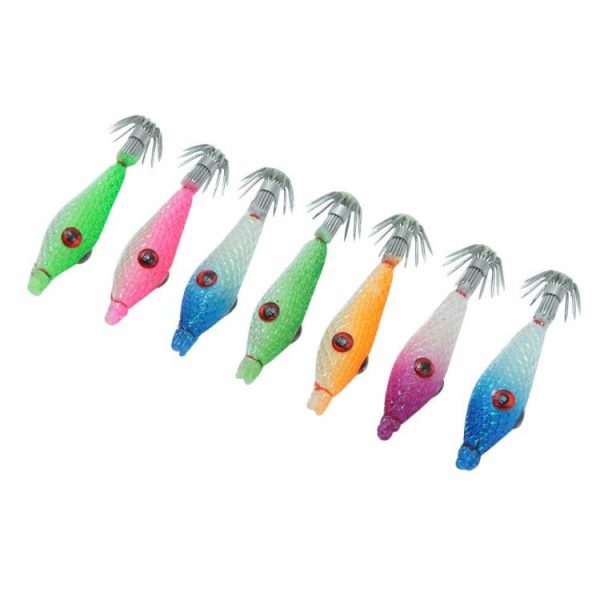 Fishing Gear |   7 Pcs Squid Hook Lure Hook Fishing Tackles Luminous Fishing Bait Squid Jig Baits