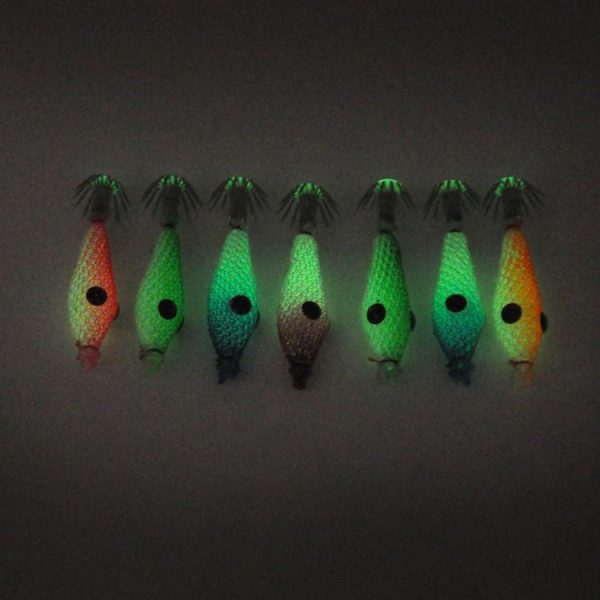 Fishing Gear |   7 Pcs Squid Hook Lure Hook Fishing Tackles Luminous Fishing Bait Squid Jig Baits