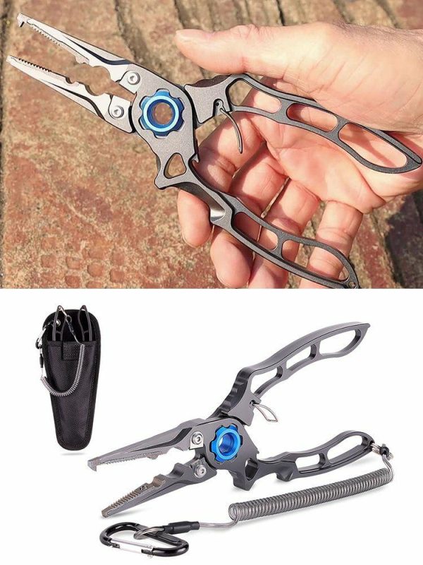 Fishing Gear |   Angling Fishing Pliers Aluminum Alloy Fishing Braid Line Cutter Fishing Supplies