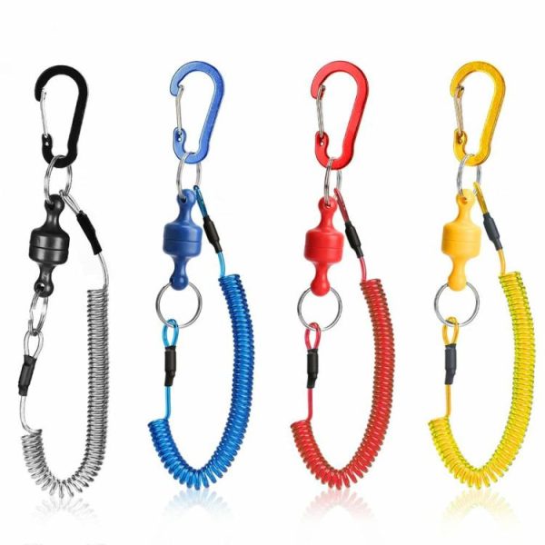 Fishing Gear |   Anti Slip Safety Rope Anti Lost Spring Retention Cord for Fish Grip Holder Tools