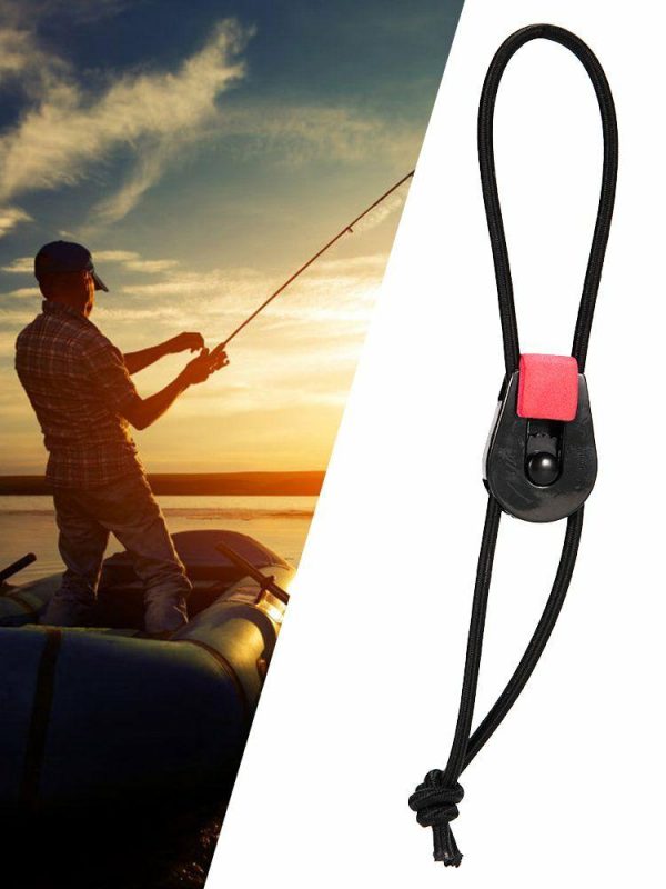 Fishing Gear |   Elastic Fishing Rod Tie Strap Bungee Leash Reusable Pole Tie Down Wrap Band