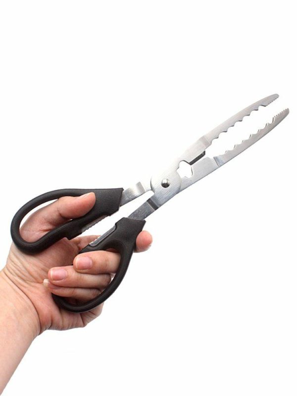 Fishing Gear |   Fish Crab Grabbing Clamp Portable Fishing Plier Scissors Fishing Accessories