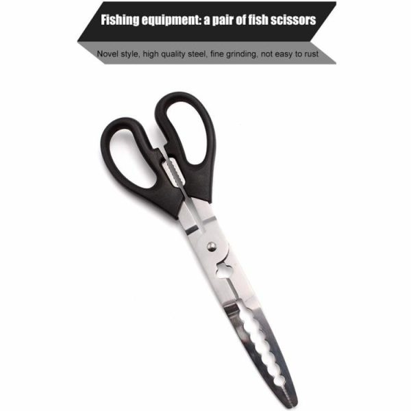 Fishing Gear |   Fish Crab Grabbing Clamp Portable Fishing Plier Scissors Fishing Accessories