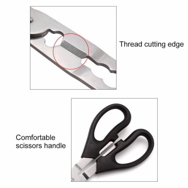 Fishing Gear |   Fish Crab Grabbing Clamp Portable Fishing Plier Scissors Fishing Accessories