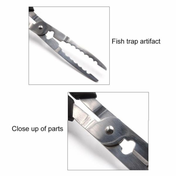 Fishing Gear |   Fish Crab Grabbing Clamp Portable Fishing Plier Scissors Fishing Accessories