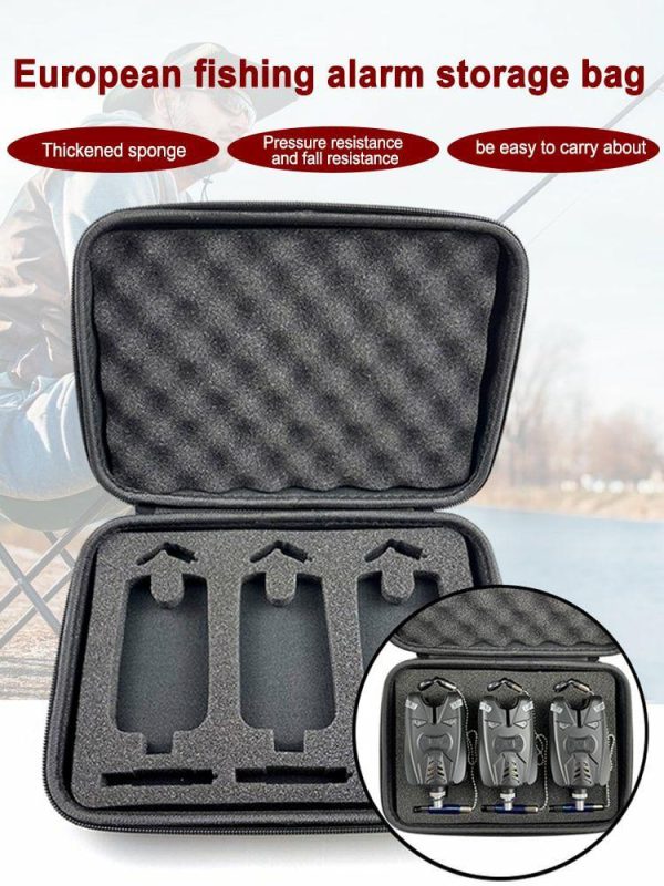 Fishing Gear |   Fishing Bite Alarm Storage Case with Zipper 9.8×6.9×2.2in for Fishing Enthusiast