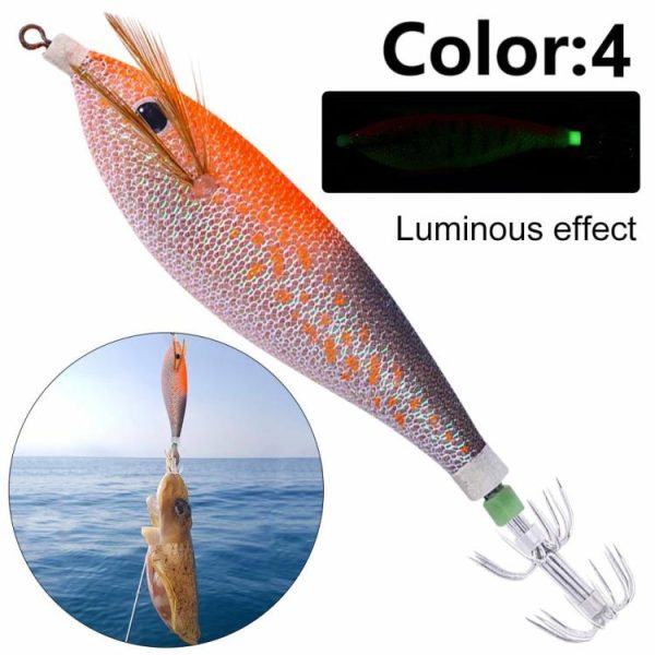 Fishing Gear |   Glowing Squid Hooks 11CM/13.4G Squid Trolling Lure Squid Jigging Fishing Lure