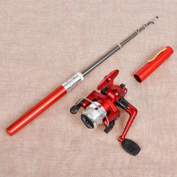 Fishing Gear |   Portable Telescopic Mini Fishing Pole Pen Shaped Rod with Spinning Reel