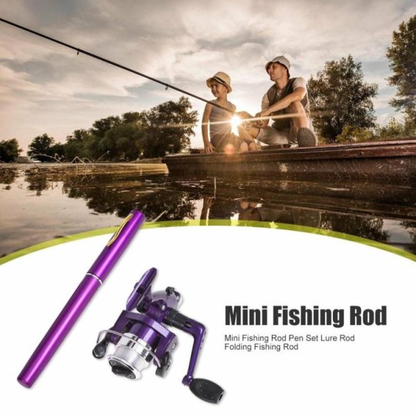 Fishing Gear |   Portable Telescopic Mini Fishing Pole Pen Shaped Rod with Spinning Reel