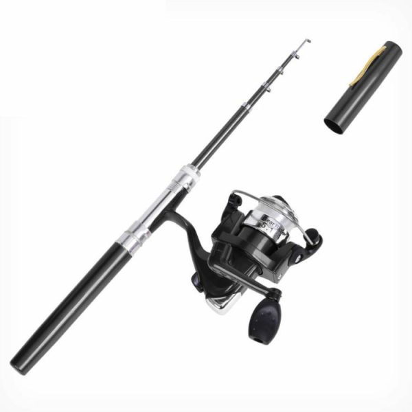 Fishing Gear |   Portable Telescopic Mini Fishing Pole Pen Shaped Rod with Spinning Reel