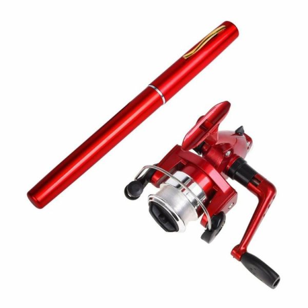 Fishing Gear |   Portable Telescopic Mini Fishing Pole Pen Shaped Rod with Spinning Reel