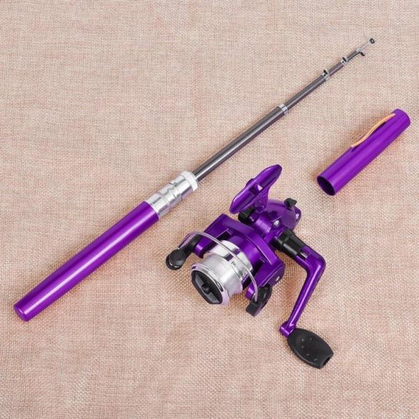 Fishing Gear |   Portable Telescopic Mini Fishing Pole Pen Shaped Rod with Spinning Reel