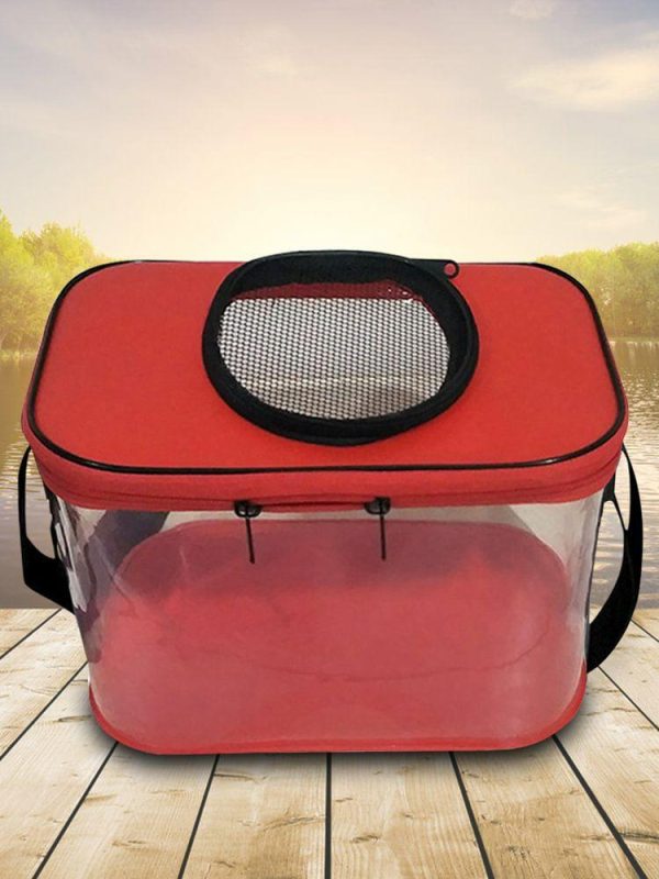 Fishing Gear |   Transparent EVA Fish Bucket Fishing Box Foldable Skylight Breathable Bucket